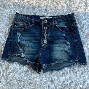 Kancan distressed shorts